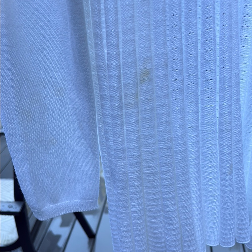 Belldini White Ribbed Cardigan - Picture 6 of 7